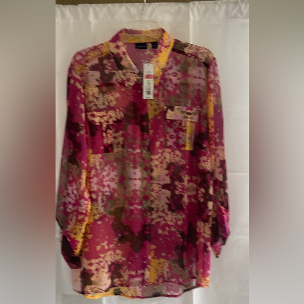 New women’s blouse with tags sheer light material